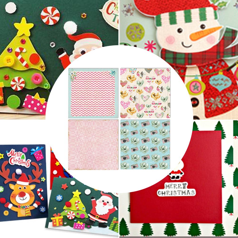 24pcs/set DIY Album Background Paper Scrapbook Background Paper Card Making Background Paper 6'' Single-Sided Pattern Paper