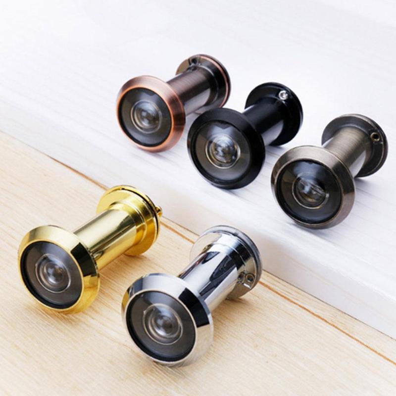 Door Eye Hole 200 Degree Wide Angle Door Viewer Hidden Peephole Adjustable Glass Lens Security Door Viewers