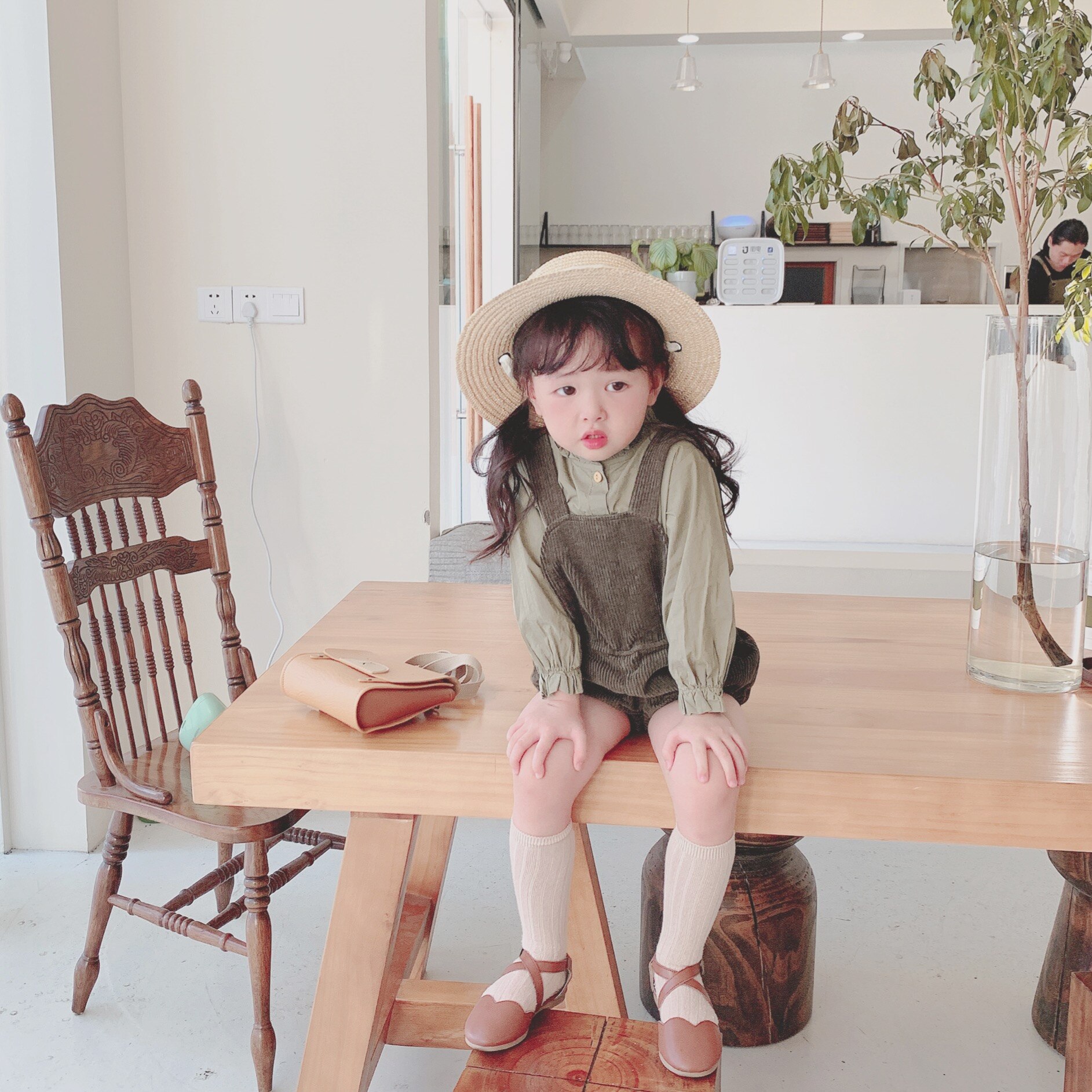 Hop flambant neuf automne hiver enfants salopette Gor garçons filles mignon velours côtelé pantalon bébé enfant vêtements