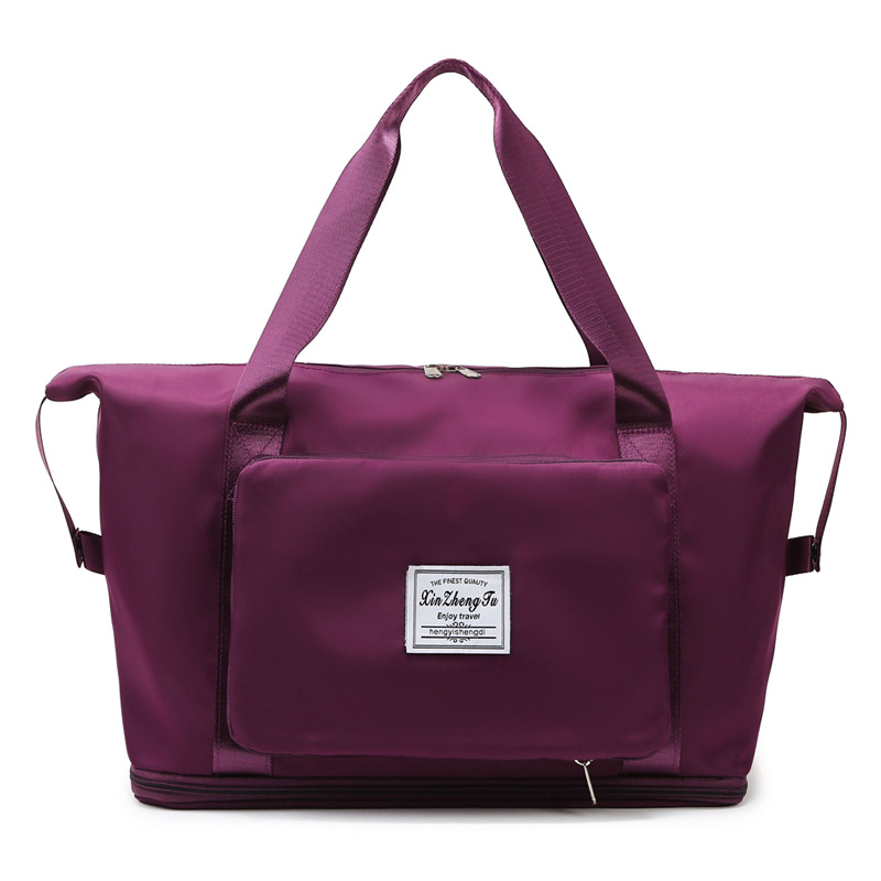 Bolsa plegable de almacenamiento de gran capacidad, bolsas de viaje, bolso de equipaje de mano, bolsa de lona impermeable, bolsos de hombro para mujer: green