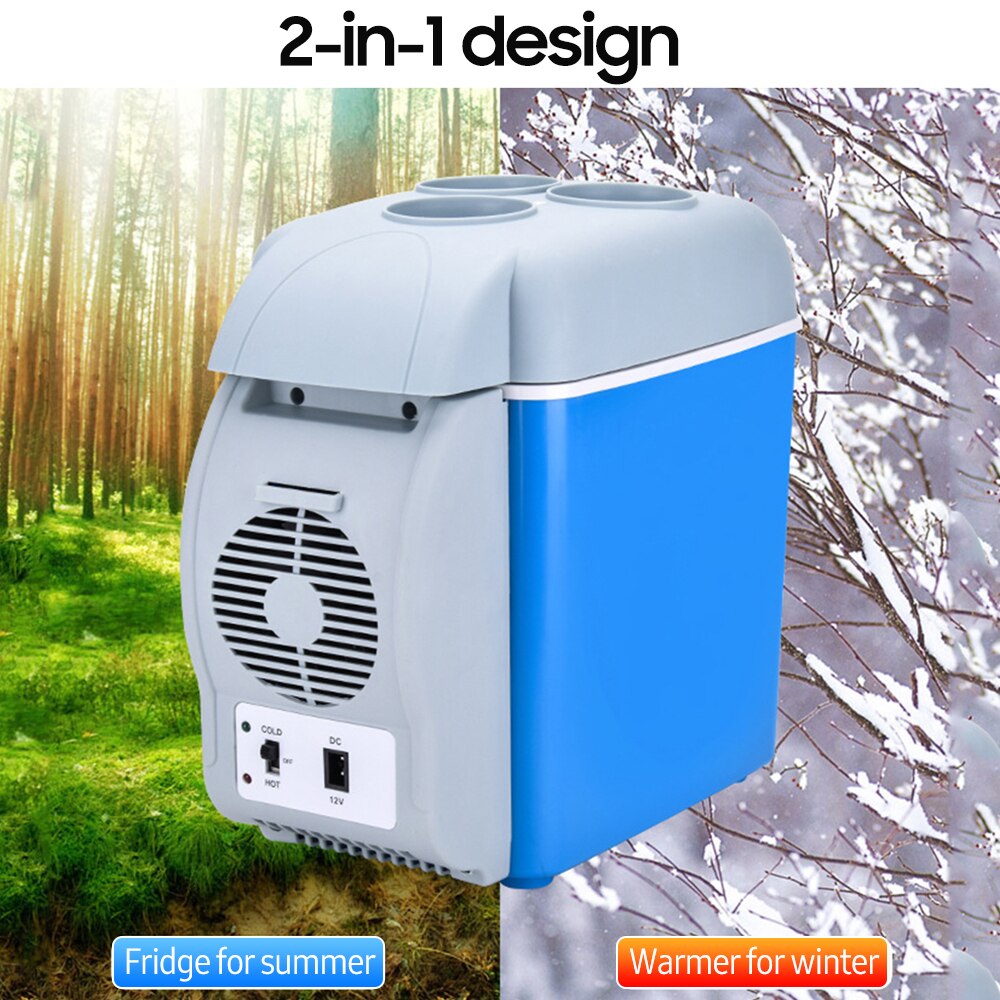12V Car Refrigerator 7.5L Mini Portable Car Fridge &amp; Warmer for Road Travel Camping Freezer Cooler Portable Mini Refrigerators