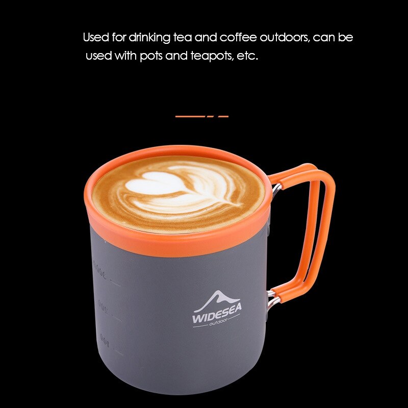 WIDESEa Camping Aluminium Tasse draussen Becher Tourismus Geschirr Picknick Kochen Ausrügestochen Tourist Wandern Wandern