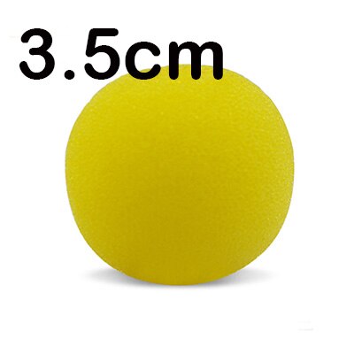 100 sztuk 3.5cm Super miękka gąbkowa kulka palec magiczne sztuczki bliska Magia iluzje sztuczka rekwizyty piłka pojawiające się/znikające Magie: żółty Dia 3.5CM