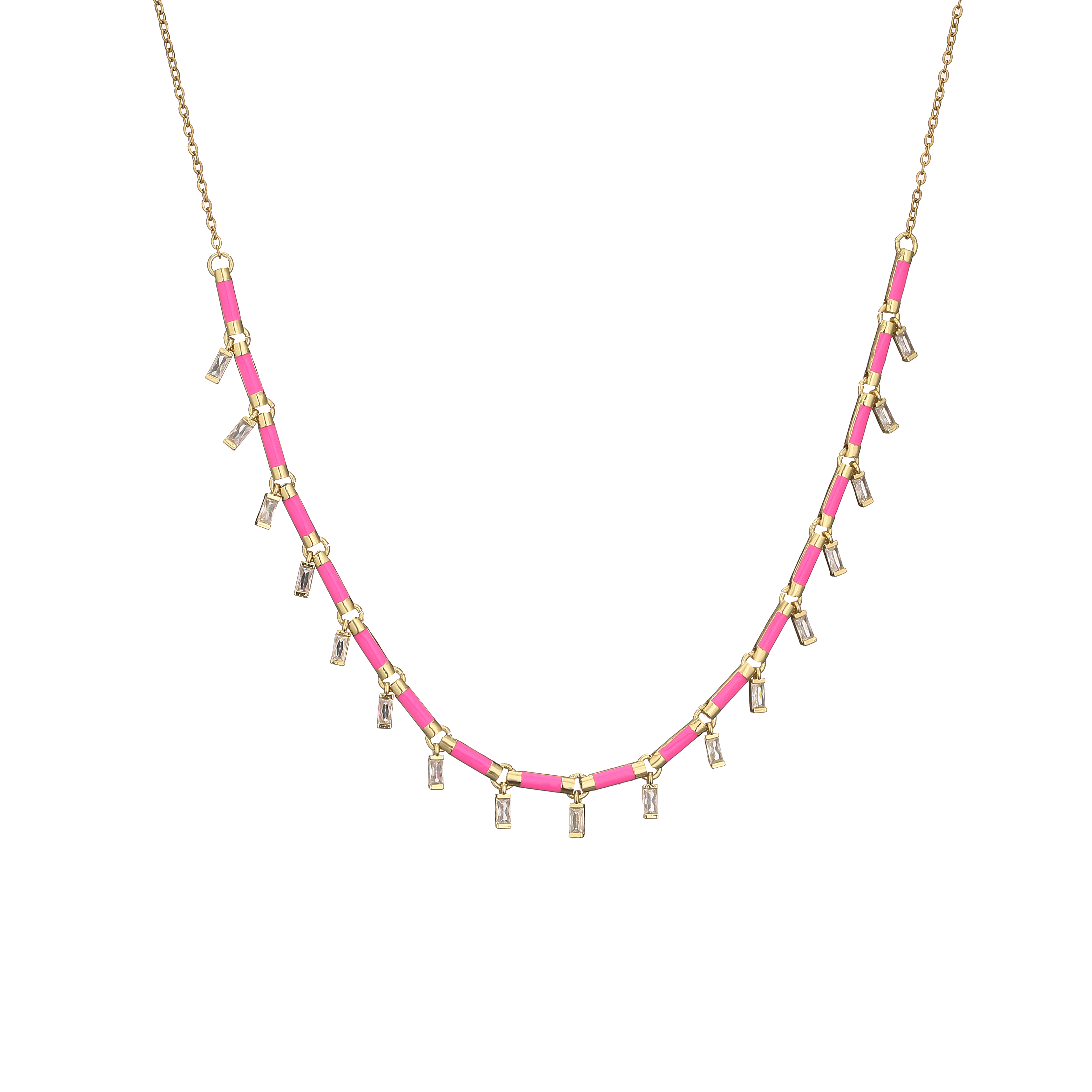 HECHENG, collier ras du cou à pampilles en émail coloré plaqué or 18 carats, collier à breloques étoile rectangulaire pour femmes: Couleur d’acier