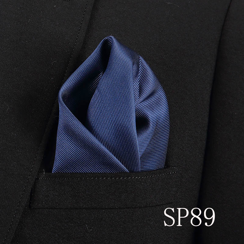 Vangise masculino bolso quadrados padrão sólido lenço azul moda hanky para homens terno de negócios acessórios 22cm * 22cm