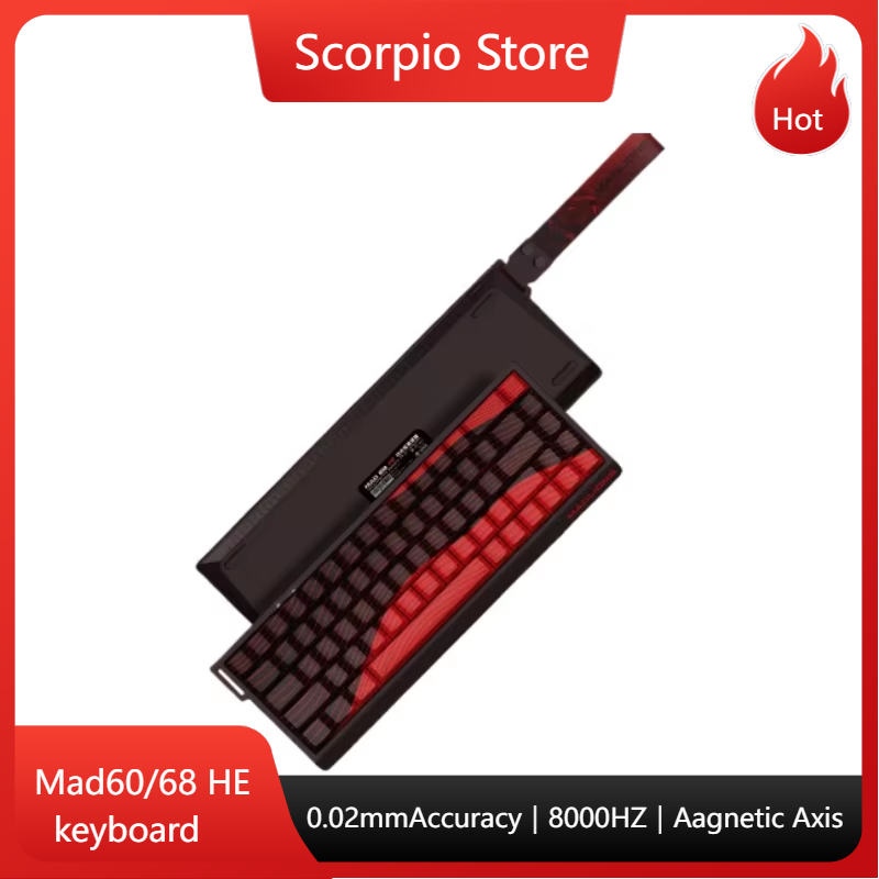 MADLIONS MAD 60/68HE clavier à interrupteur magnétique de jeu clé filaire lecteur Web personnalisé 8K 61/68 retour RT temps de touche réglable échange à