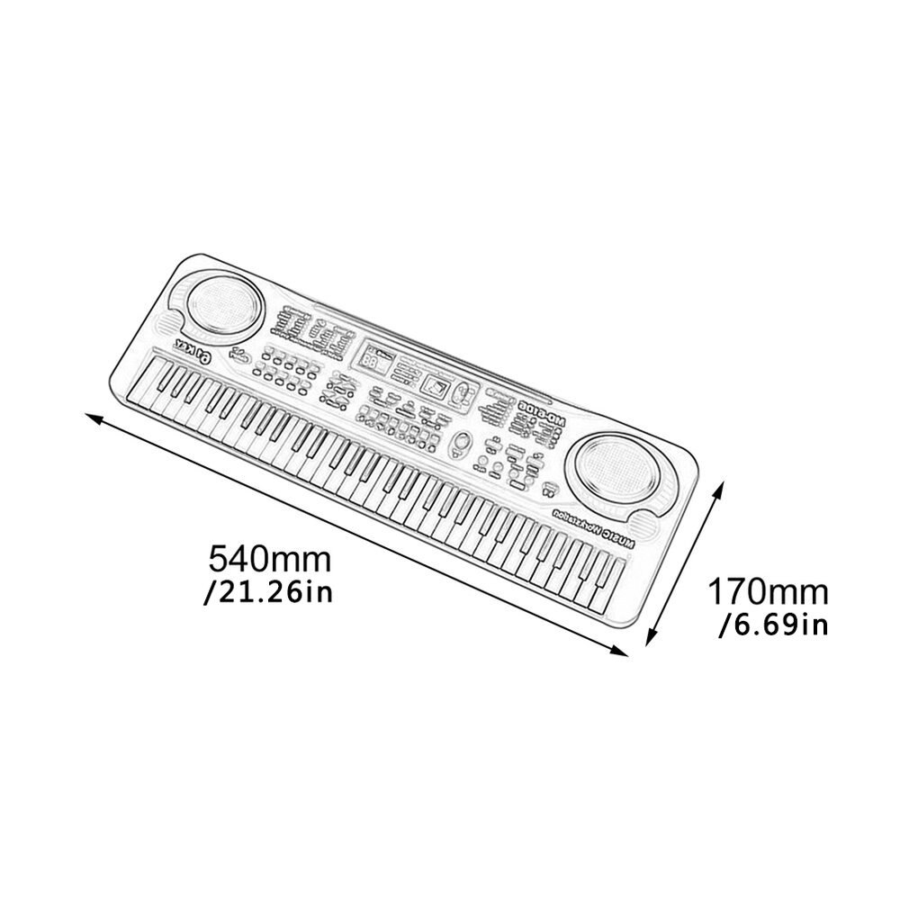 Piano clavier Portable électronique clavier pour enfants Piano débutant musique numérique Piano jouet 61 touches Piano avec Microphone