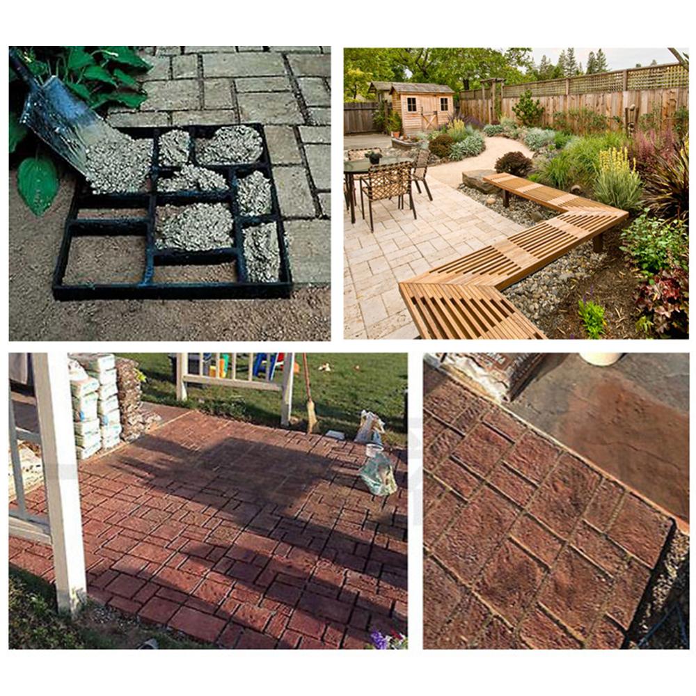Tuin Lopen Bestrating Mal DIY Handmatig Bestrating Cement Bakstenen Vloer Road Beton Stepping Oprit Steen Path Plastic Mallen