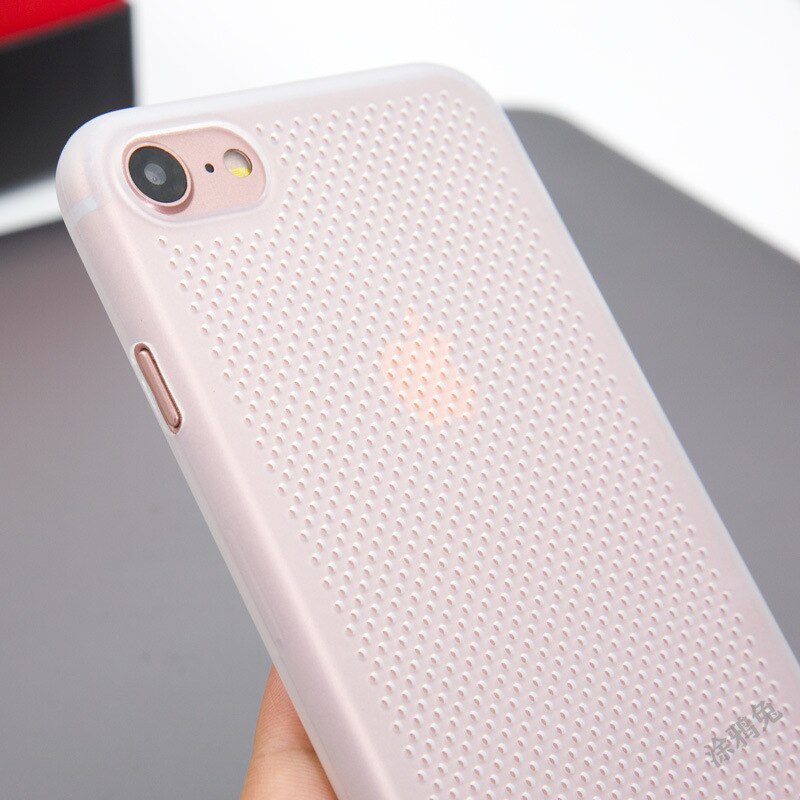 Heat Dissipation Breathable Cooling Case For iPhone 7 8 PLUS Hollow hole Cover Ultrathin PP