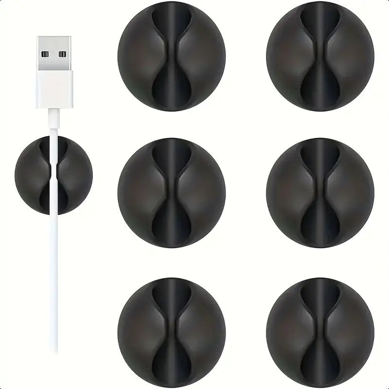 Clips para cables de pared de escritorio, gestión de cables, organizadores de cables autoadhesivos, abrazadera de soporte para Cables de auriculares de red USB, 5/20 piezas