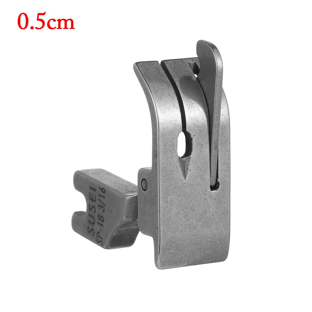 Pied-de-biche en métal pour Machine à coudre industrielle 1/4, 1/8, 3/8, 1/16, 3/16, 5/16, 1/32, SP-18, bord mobile, aiguille simple, 1 pièce: 0.5cm