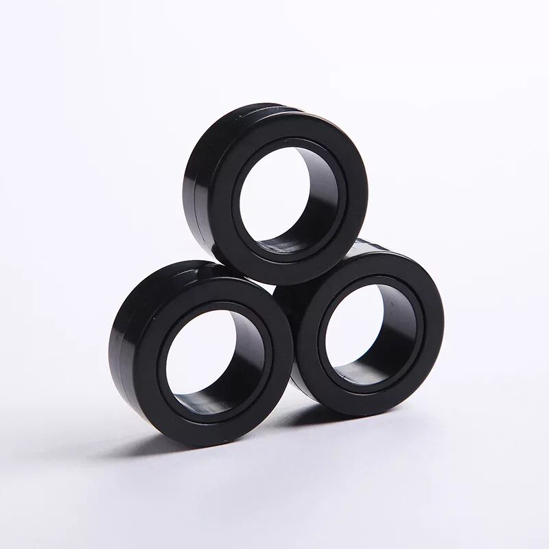 Anti-Stress Magnetische Ringen Fidget Unzip Speelgoed Magic Ring Props Gereedschap Kinderen Magnetische Ring Vinger Spinner Ring Volwassen Speelgoed