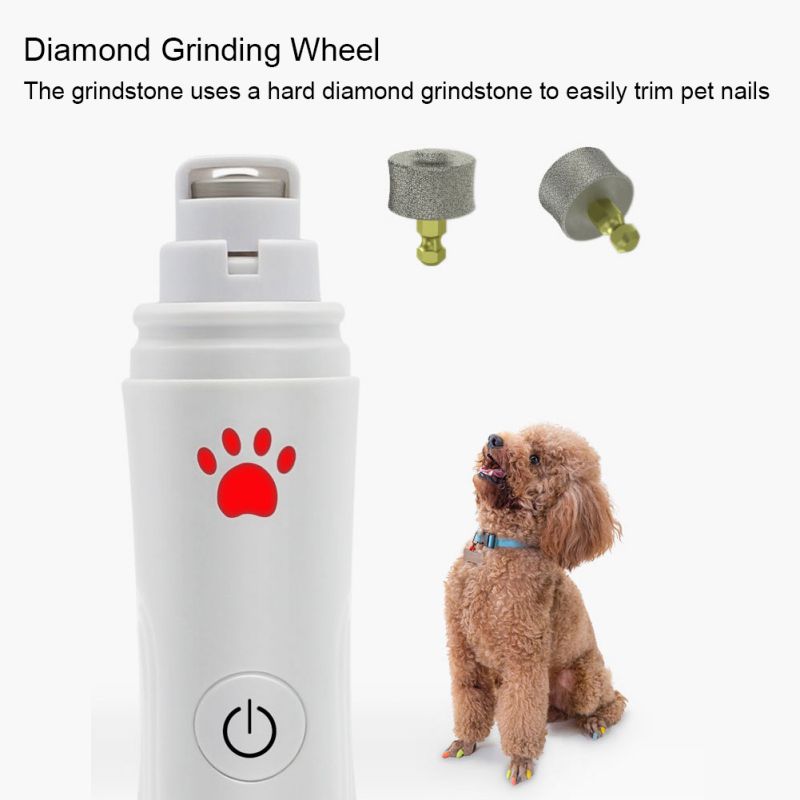 LED Pet Dog Nail Grinder And Clippers 3-Speed Rechargeable Electric Pet Nail Trimmer Painless Paws Grooming Trimming Tools