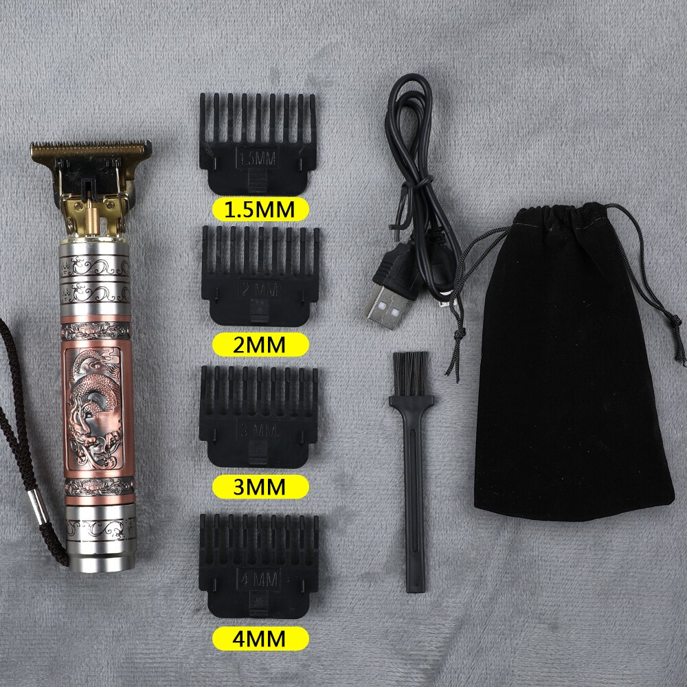 Akku-haarschneidemaschine Professionelle Trimmer für männer Rasierer Bart 0mm Haar Schneiden Maschine USB Barbier Einkaufen: Drachen Nein Kasten