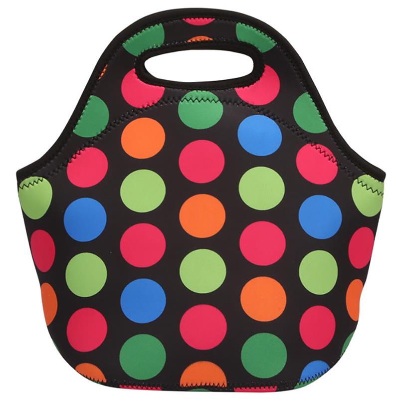 Neopreen Waterdichte Geïsoleerde Thermische Lunch Tas Lunch Koeltas Lunch Tote Container Opslag Houder Voor Vrouwen Kids Mannen: Big Dot