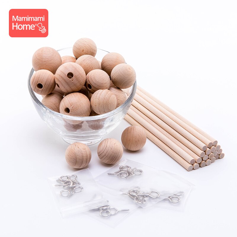 Set of 10 Wood Baby Mobile Hanger Baby Crib Mobile Hanger Frame Mobile DIY Baby Mobile Holder In Natural Wood Crib bell