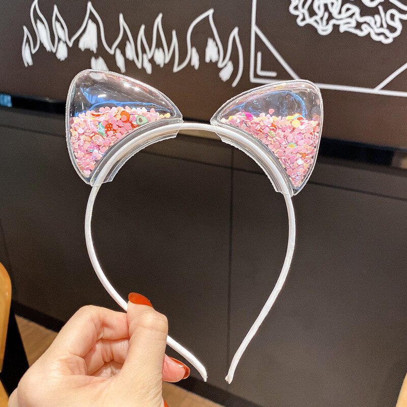 1Pcs Leuke Kat Oren Hoofdband Baby Meisjes Haarband Koreaanse Kinderen Prinses Kids Haarband Props Party Meisjes Haar accessoires: 5