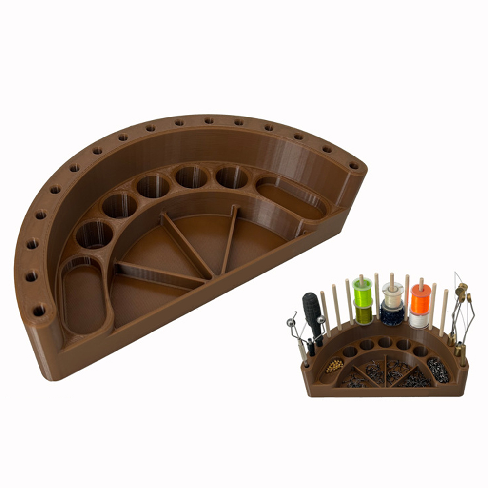 Ruimtebesparende gereedschapsorganizer voor vliegbindset, ontworpen met duurzaamheid in de geest, perfect om uw werkruimte efficiënt te houden