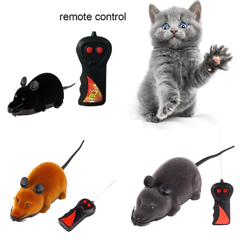 Pet Kat Remote Controlled Speelgoed Funny Pet Kat Muizen Speelgoed Draadloze Rc Grijze Rat Muizen Speelgoed Afstandsbediening Muizen voor Kinderen Speelgoed Kat
