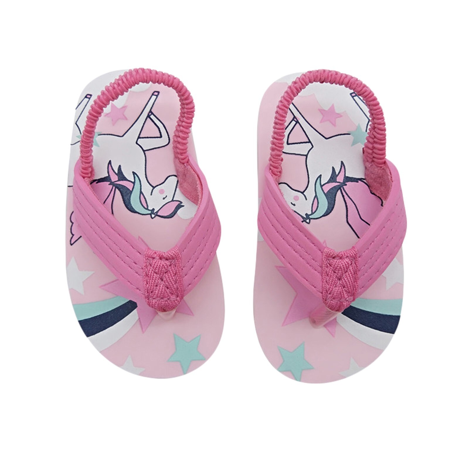 Tongs d'été pour bébés filles, pantoufles imprimées, sandales de bain, douche, plage, piscine, talon élastique, étanche, décontractées