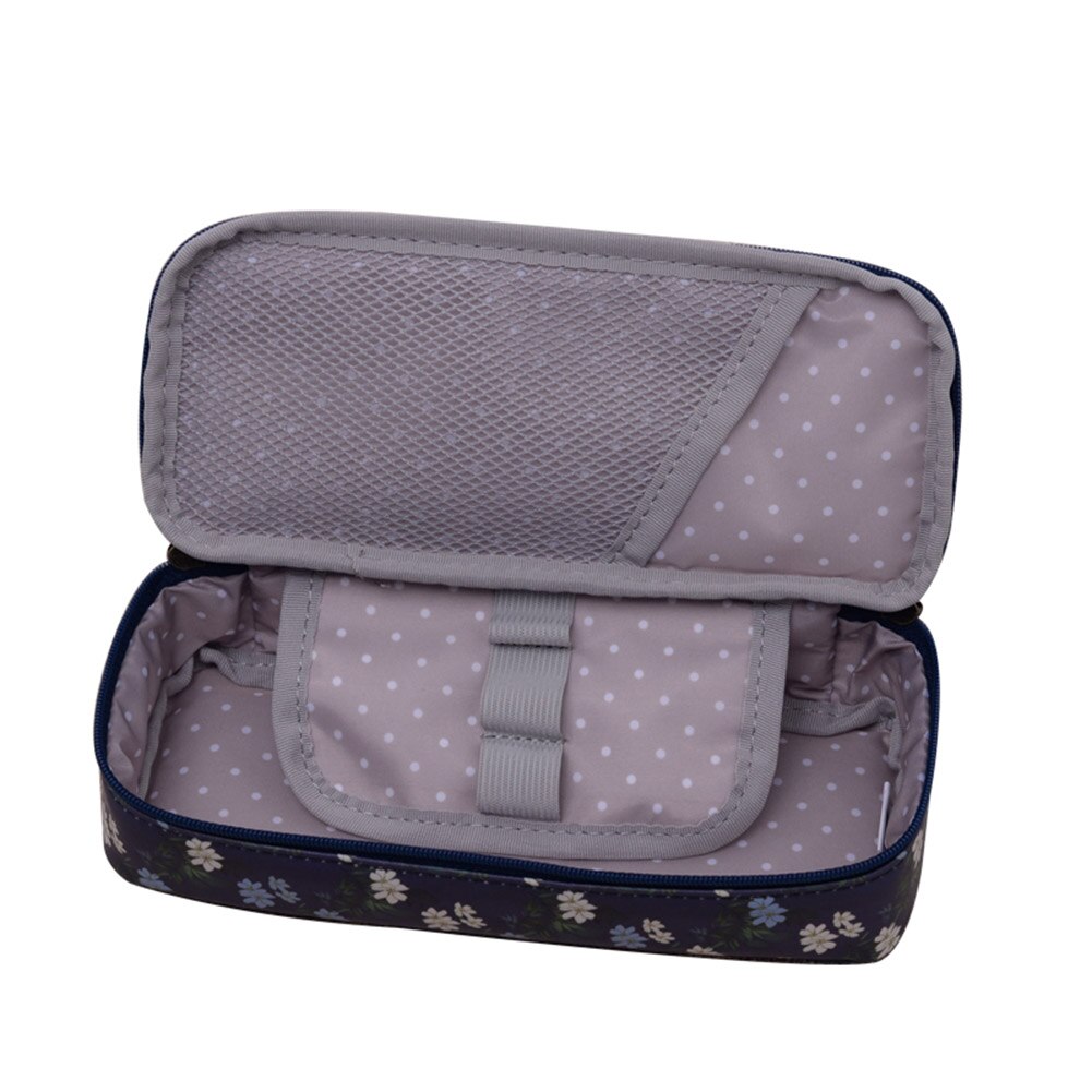Nette Bleistift fallen Große Kapazität Blumen- Bleistift Schreibwaren Veranstalter Multifunktions Kosmetik Tasche DQ