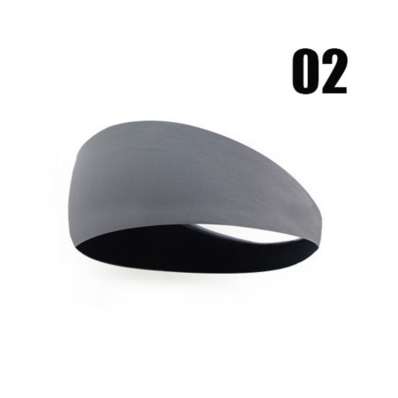 Banda elástica para el sudor para hombre, banda para la cabeza elástica para deportes al aire libre, tenis, Yoga, gimnasio, banda para el sudor: GY-Gray
