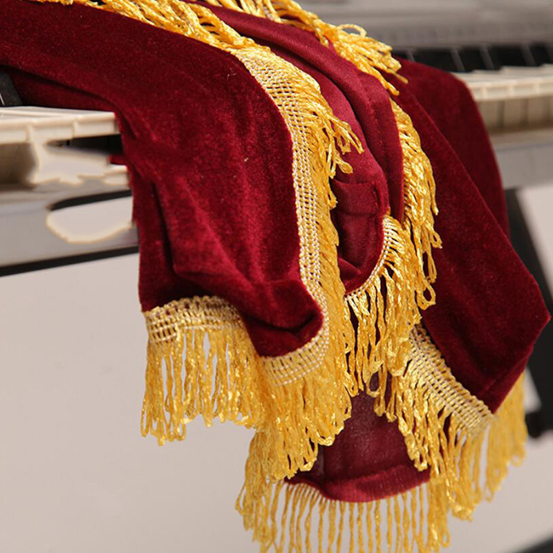 Thickened Gold Velvet Keyboard Cover 61 Key Keyboard Cover Cloth Keyboard Protection Cover Piano Accessories