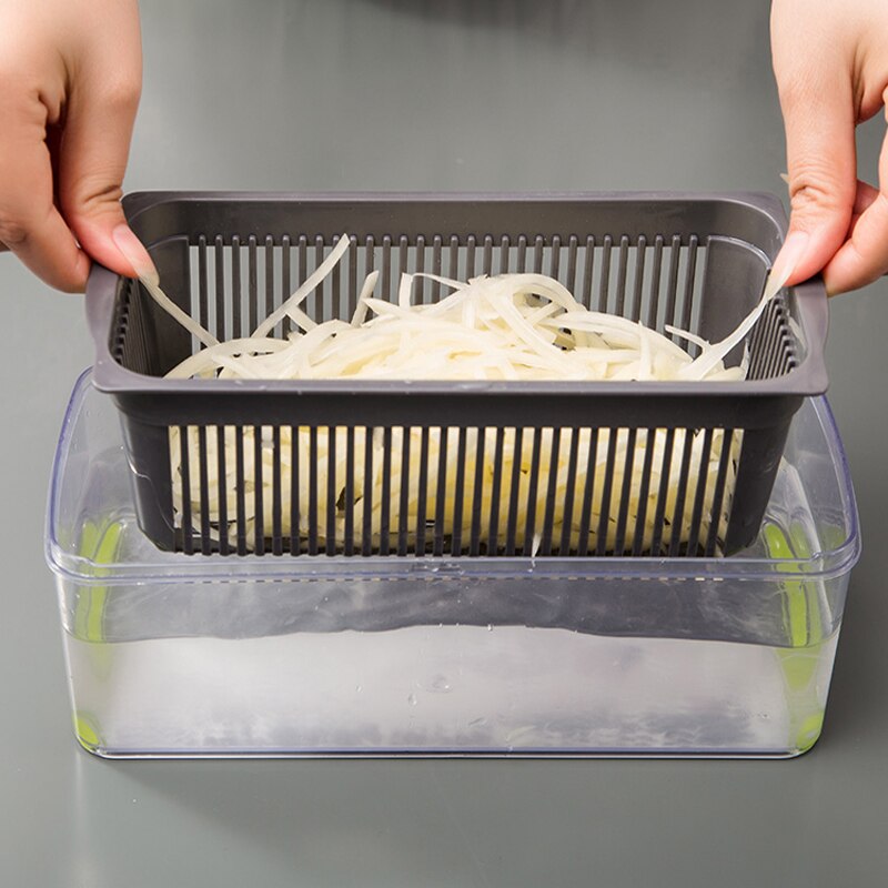 Multifunctionele Groentesnijder Slicer Rasp Cutter Dunschiller Dunschiller Wortel Rasp Afvoer Mand Keuken Tool 12 In 1