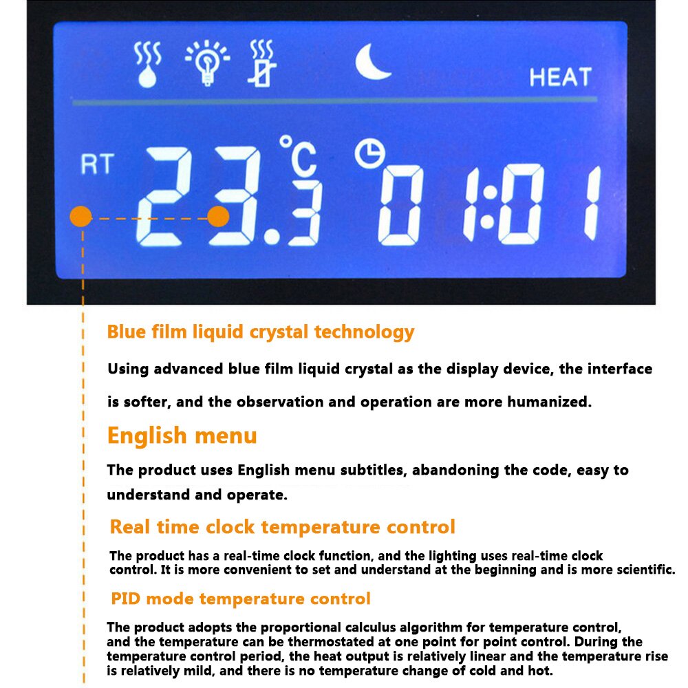 Thermostat d'aquarium, Digital PID, contrôleur de température, sortie étanche, capteur, refroidisseur