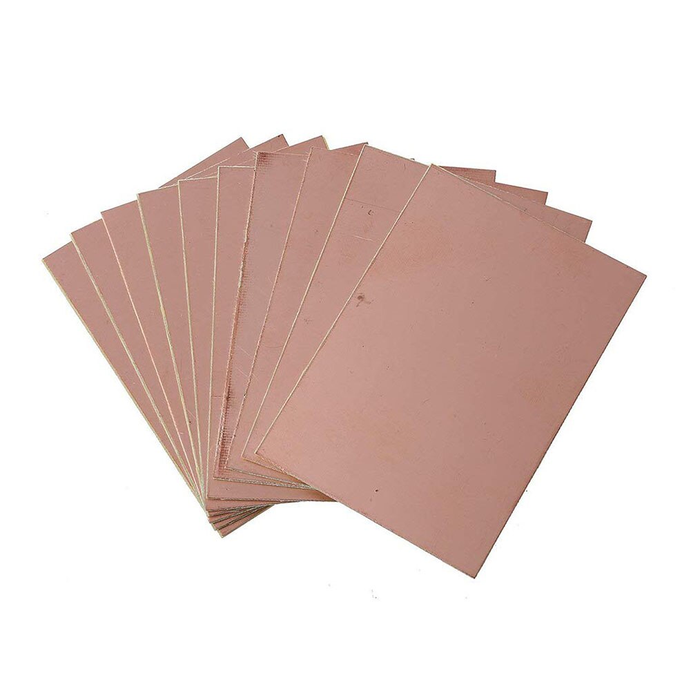 10pcs Single Double Sided Copper Clad Plate Durable Portable FR4 Glass Fiber DIY Universal Printed Laminate Stable Circuit Board