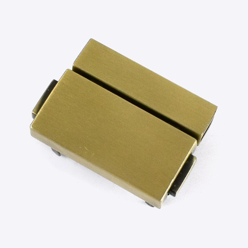 2/4pcs Meetee 38x29mm Rectangular Metal Press Push Locks Women Bag Spring Lock Snap Decorative Clasps Closure DIY Accessories: 38x29mm-4Pcs / brass