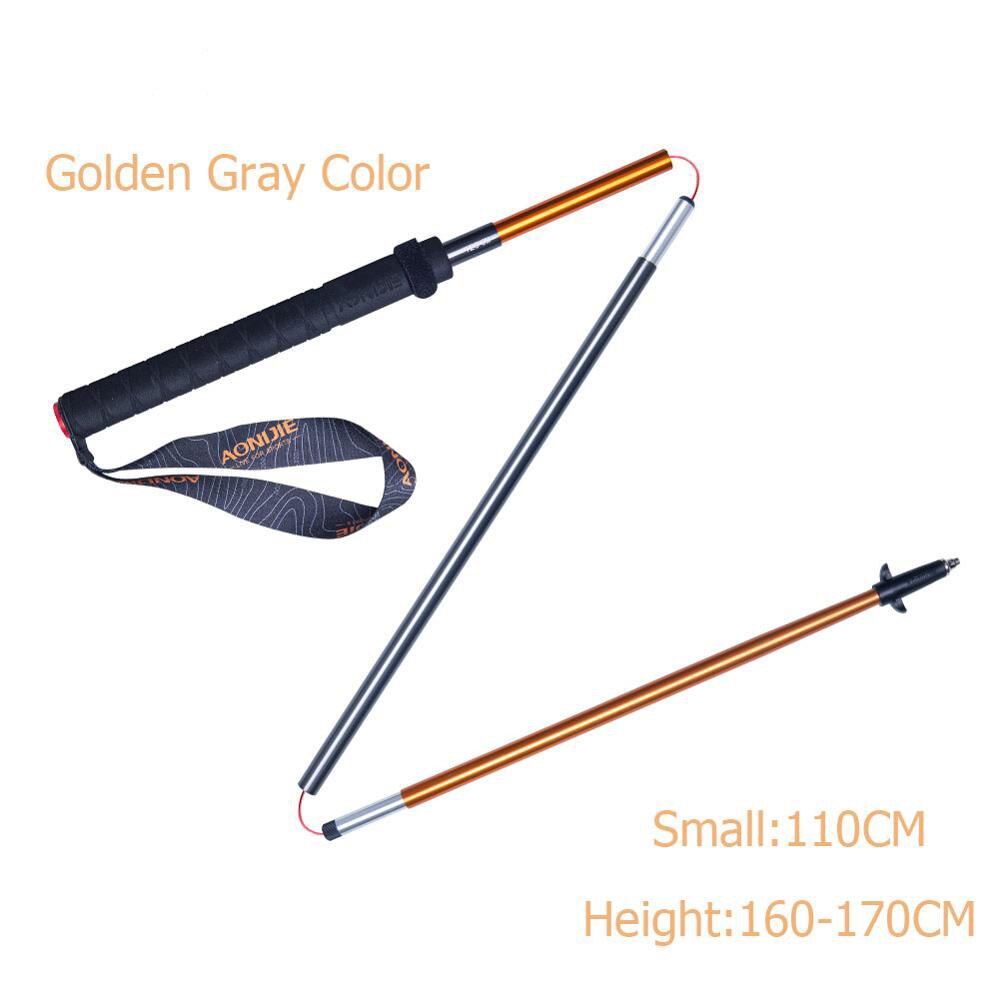 2PCS AONIJIE Light Weight Folding Collapsible Quick Lock Trekking Cane Pole Hiking Pole Clamp Trail Walking Stick Carbon Fiber: E4201Gol-1 pcs 110cm