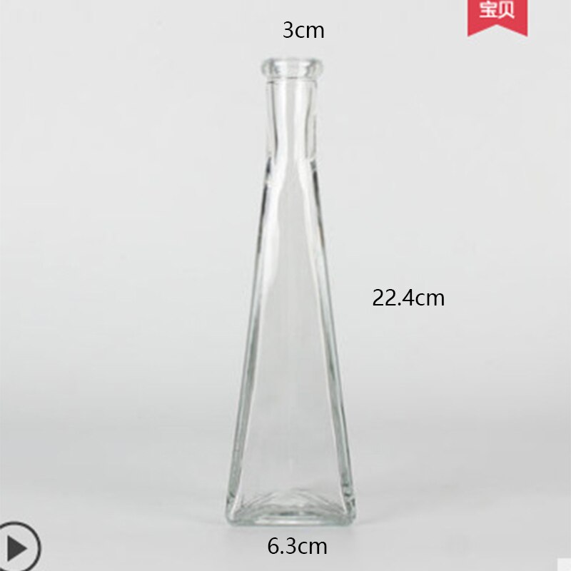Matbord liten vas hydroponic växt glasvas dekoration rik bambu blomsterarrangemang bord blomma vas: Vas 9