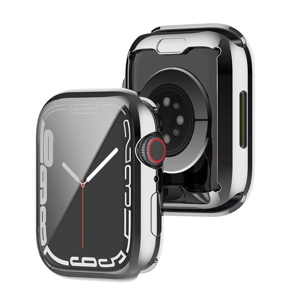 Zachte beschermhoes voor Apple Watch Series 8/7 45 mm 41 mm Transparante, volledig bedekte 3 2 1 38 mm 42 mm Screen Protector Cover voor iWatch 6 SE 5 4 44 mm 40 mm