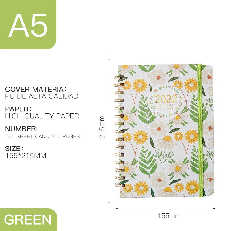 MGGAO A5 Journal ligné 100 GMS Papier épais ligné avec 188 pages
