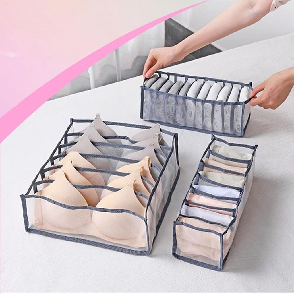 Underwear Storage Box with Compartments Socks Bra Underpants Organizer Drawers Divider Box Storage Box Cabinet Drawer Divider: b
