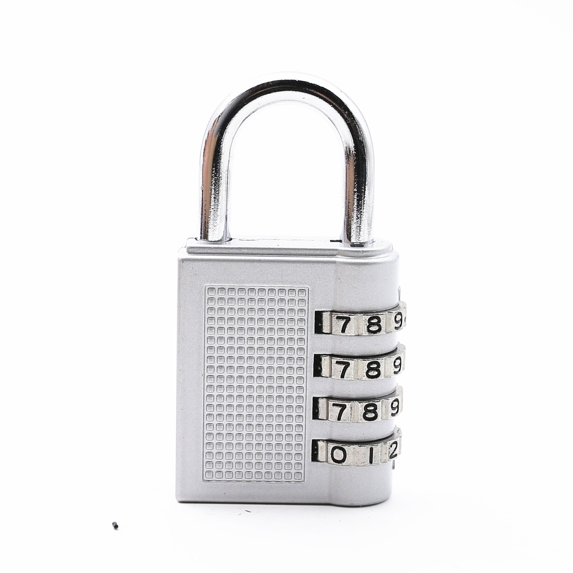 Heavy Duty 4 Dial Digit Combination Lock Weatherproof Security Padlock Outdoor Gym Safely Code Lock Black: Silver