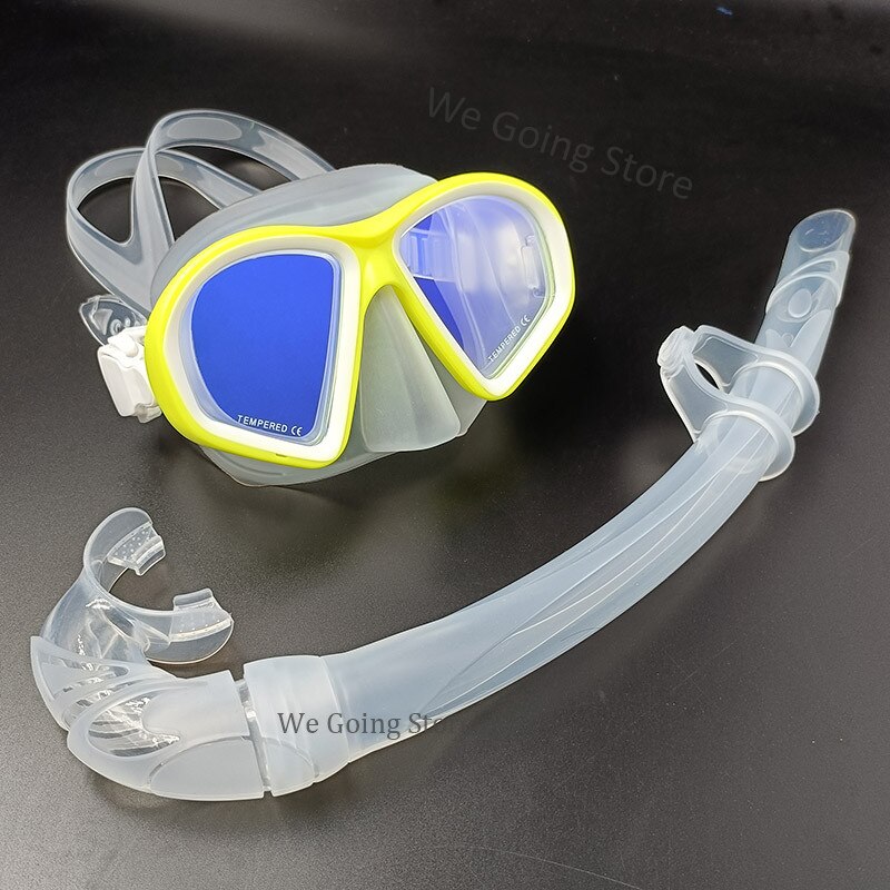 Teenager Swimming Mask Silicone Low Volume Scuba Diving Mask Freediving Scuba Dive Goggles with Coating Mirror Lens