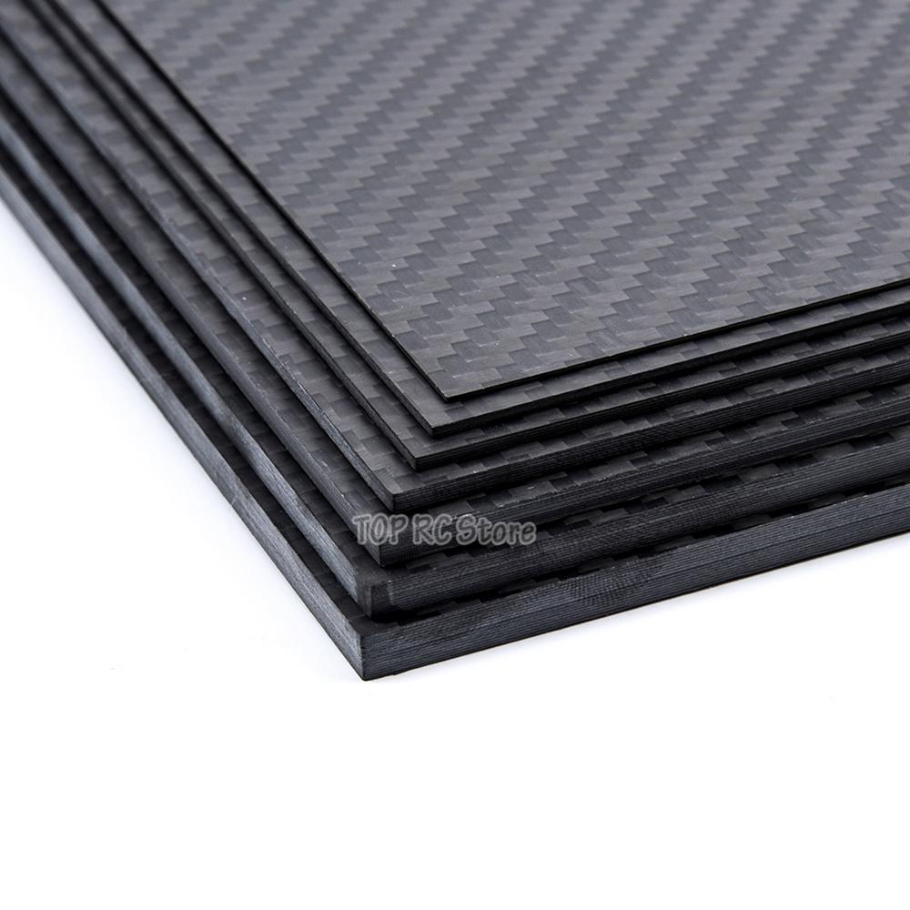 200x250mm 3K Carbon Fiber Sheet Board 1mm 2mm 3mm 4mm 5mm Thickness Carbon Fiber Material For RC UAV/Toys