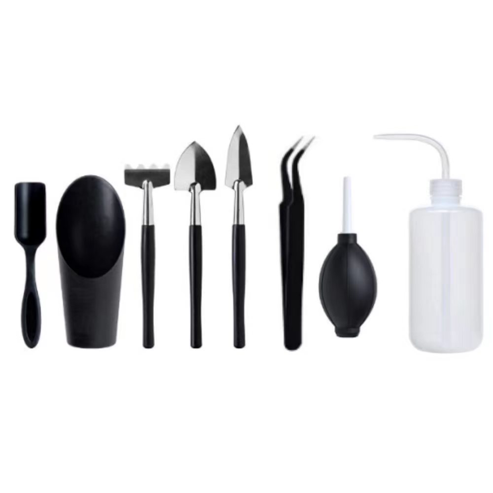 Juego de Herramientas para plantas suculentas de interior, Kit de plantador de jardín de 5/8/13/15/16 piezas, bonsái, herramienta de plántulas de trasplante en miniatura: Verde