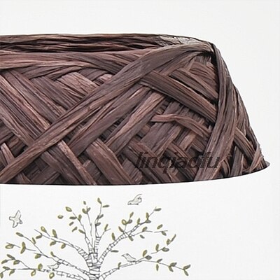 Japansk naturfiber raffia hatpose og papirtråd: E