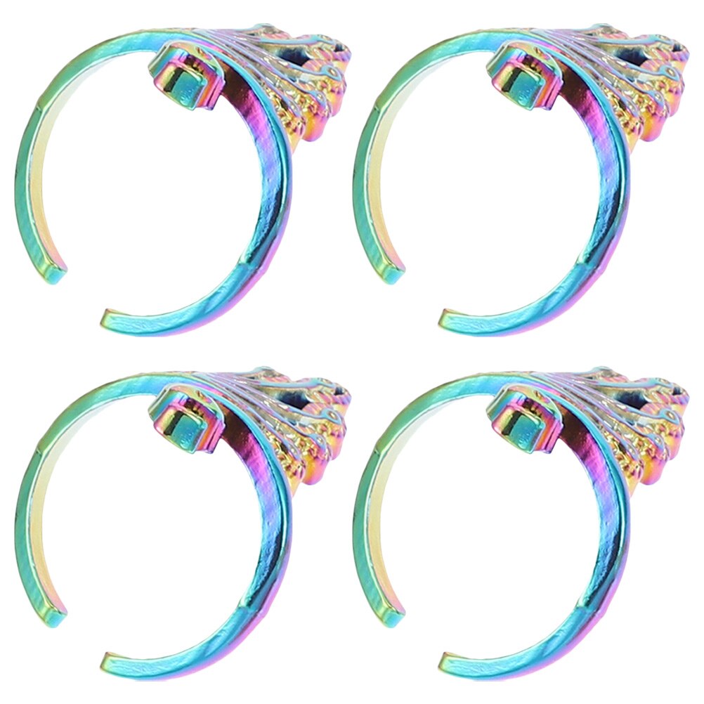 5pcs Knitting Loop Rings Multi-purpose Rings Practical Crochet Rings