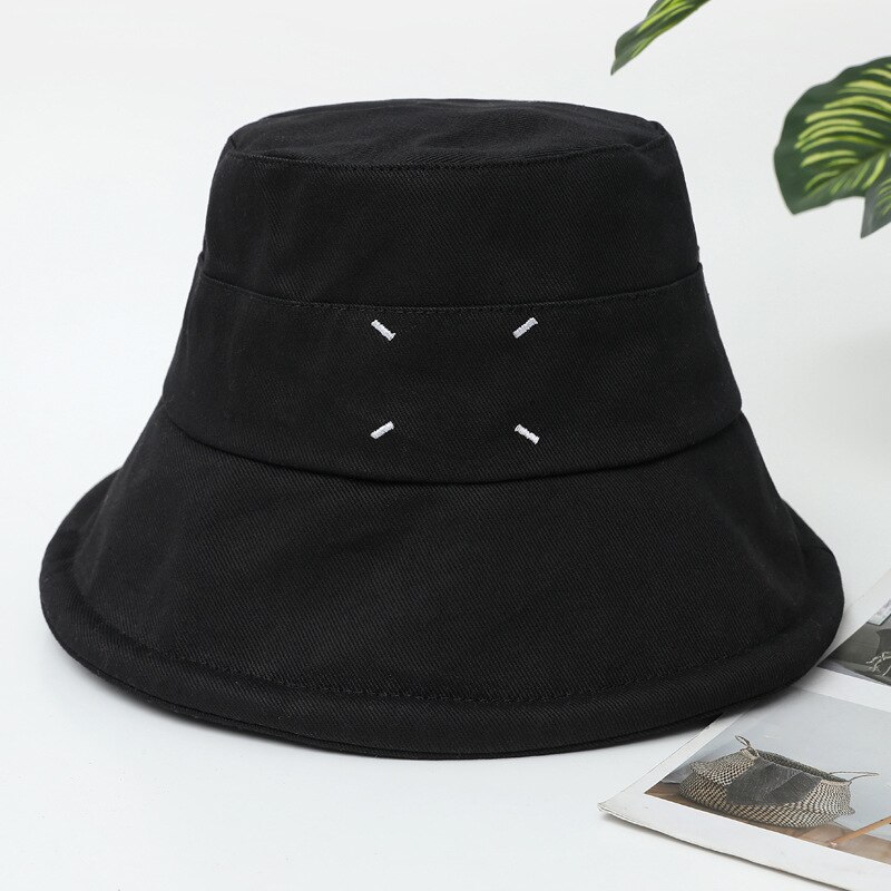 Sombrero de cubo con de patrón de cuasi-Centro para mujer, gorro deportivo informal, con protección UV, estilo Hip Hop, para parejas: Black