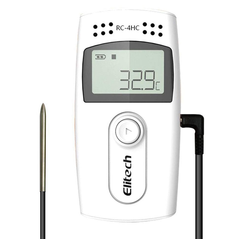 Elitech RC-4HC USB Temperature and Humidity Data Logger 16000 Points Record Capacity LCD Temp Recorder: Default Title
