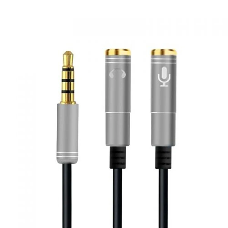 3.5mm Splitter Cable for Computer Jack 3.5mm 1 Male To 2 Female Mic Y Splitter AUX Cable Headset Splitter Adapter: WHITE