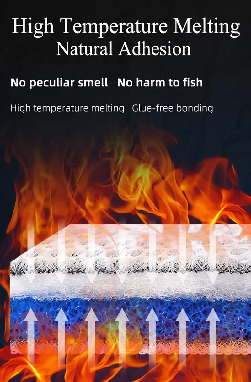 Aquarium 8D Schwamm Fischteich Panzer Filter Wattepad 8 Schichten Reinigung Luftreiniger Wasseraufbereitung Zubehör ohne Kleber