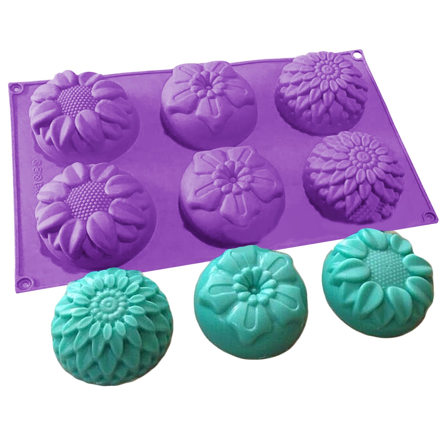 3D Siliconen Zeep mallen Bloem Handgemaakte Zepen Maken DIY Mould cake Gumpaste confeitaria Candy cookies Fondant Mold Decoratie