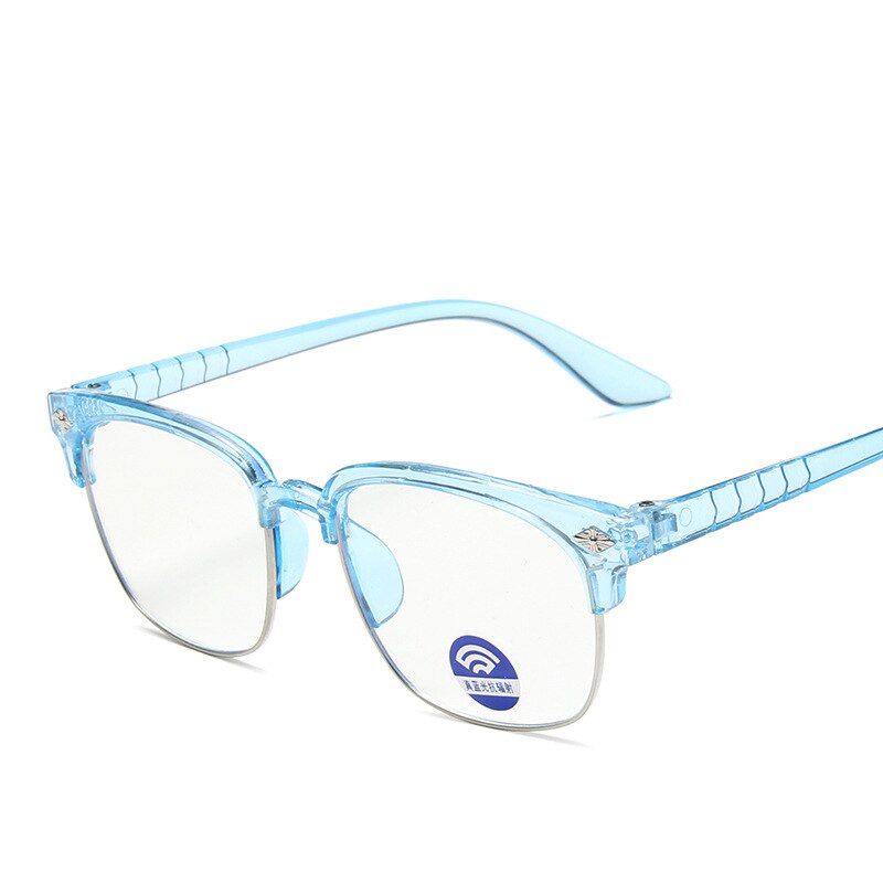 Kid 'S Brillen Anti-Blauw Licht Bril Kinderen Mode Eenvoudige Vierkante Brillen Frame Bijziendheid Optische Spiegel Voor unisex: C5 Trans Blue