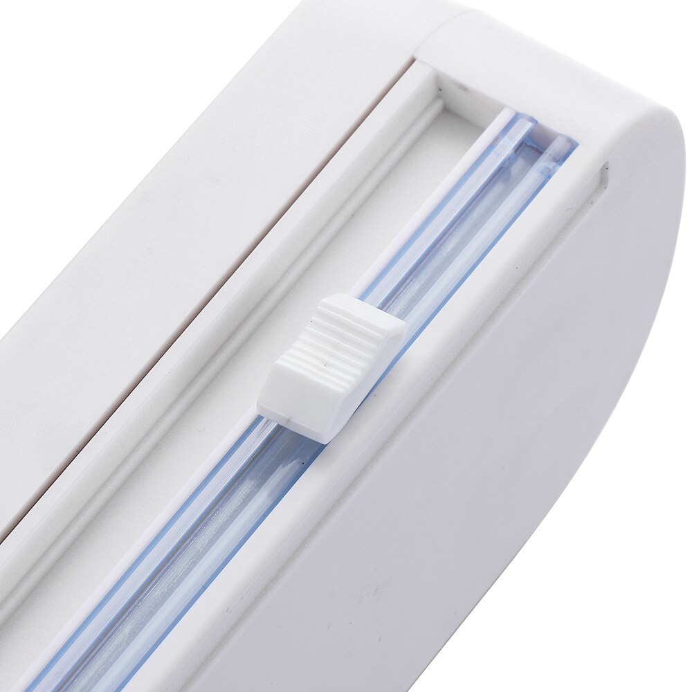 Food Wrap Dispenser Cutter Foil Cling Film Wrap Dispenser Plastic Sharp Cutter Storage Holder Suction Cup Kitchen Tool