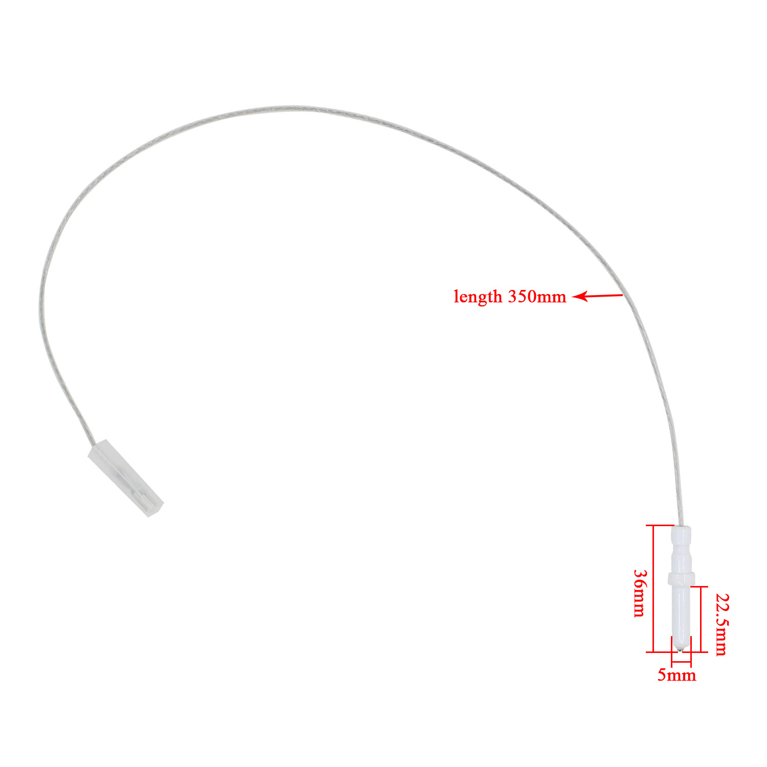 Gas Cooker Range Stove Spare Parts Igniter Ceramic Electrode with Cable with Rod 36m 40mm Ceramic 2PCS line 350